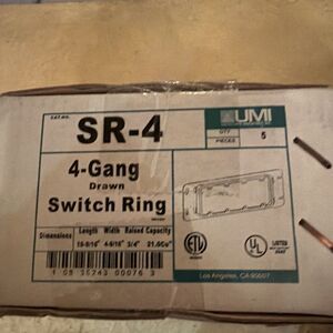 SR-4 4-Gang Drawn Steel Switch Ring 3/4" Raised 21 Cu In 5-Pack New